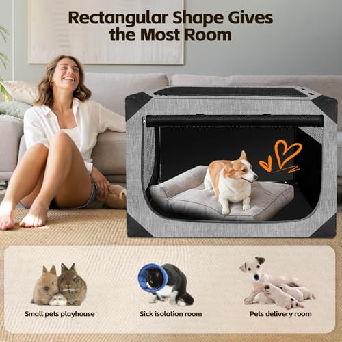 Dog Crate 30x21x21 Inch for Large or Medium Dogs, Portable and Foldable Design Perfect for Travel or Home Use, Dog Kennel with 3-Door - Image 3