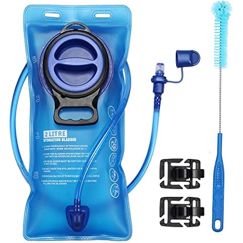 BBAIYULE 2L Hydration Bladder BPA-Free Hydration Backpack Hydration System Hydration Bag (Hydration Bladder + Brush + Button) Cover