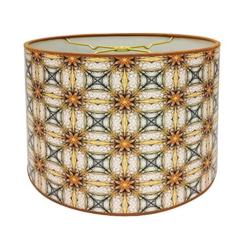 Image of Royal Designs, Inc. Trendy Decorative Handmade Drum Shade, Made in USA, 14in, HBC-8043-14, Sunflowers