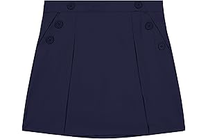 Nautica Girls' School Uniform Stretch Fabric Poplin Scooter Skort
