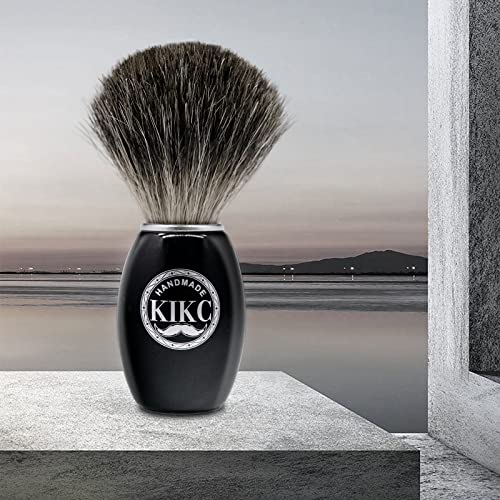 Kikc Handmade Shaving Brush, Black Art Wooden Shave Brush (Badger Hair), Super Soft, Great Gift For Men And Women, Professional Salon Shaving Tool. #TOP5
