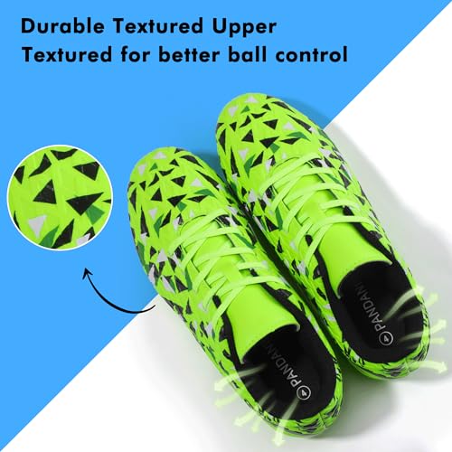 PANDANINJIA Kids Soccer Cleats Girls Boys FG/AG Unisex-Child Athletic Outdoor Football Shoes4