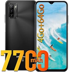 Ulefone Note 12P Batterie 7,700mAh Smartphone Débloqué 4G, Octa-Core, 6.82″ HD+ Display, 64Go ROM/SD 128Go Téléphones, 13MP Triple Caméra, Android 11 Dual SIM Telephone Portable Pas Cher – Noir