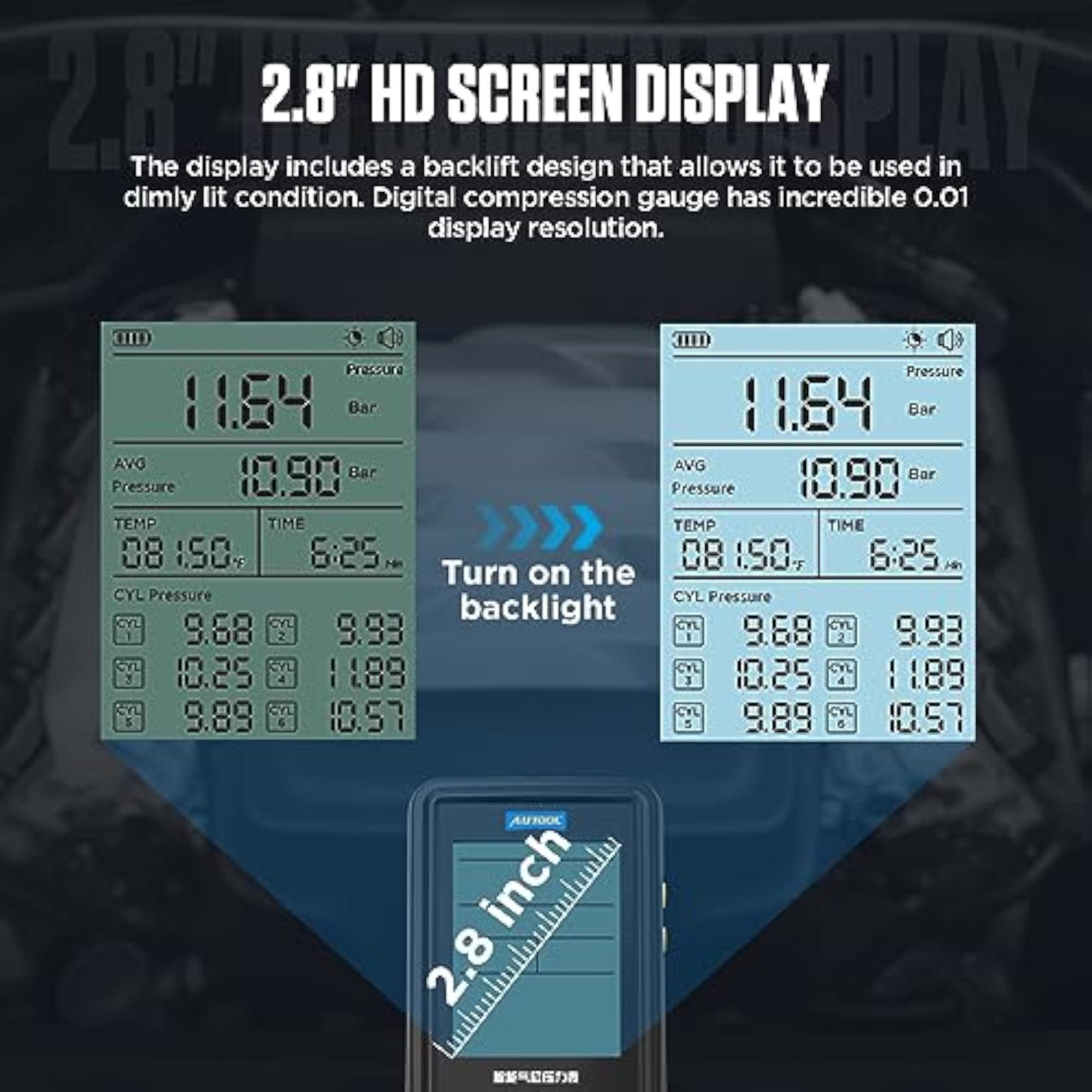 Digital Compression Tester Engine Compression Gauge 0-426PSI