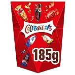 Celebrations Chocolate Gift Box, 185g Assorted Chocolates Snack Box With Mini Milk Chocolate Bars & Biscuits, Ideal for Gifts, Snacks or Hamper