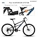 Ecarpat 24 Inch Dual Full Suspension Boys and Girls Mountain Bike, 21-Speed and Disc Brakes Kids Bike for 10+ Years Old, Gift for Your Kids.