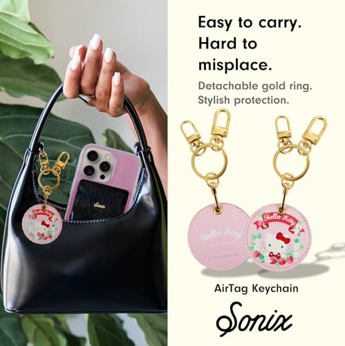 Image of Sonix x Sanrio Keychain Case Compatible with Apple AirTag | Protective Cover Keychain | Hello Kitty & Friends - Floral Hello Kitty