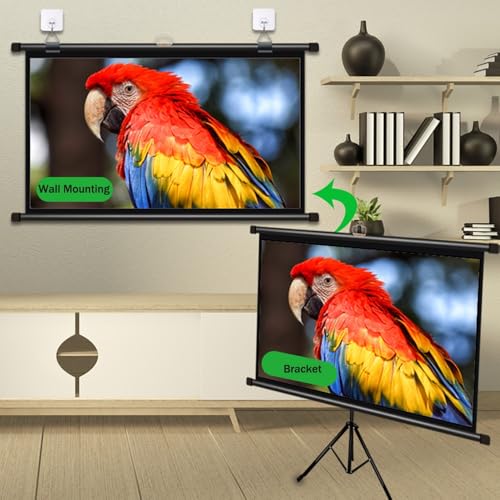 Pantalla para proyector 72 pulgadas con soporte ajustable miniatura 4