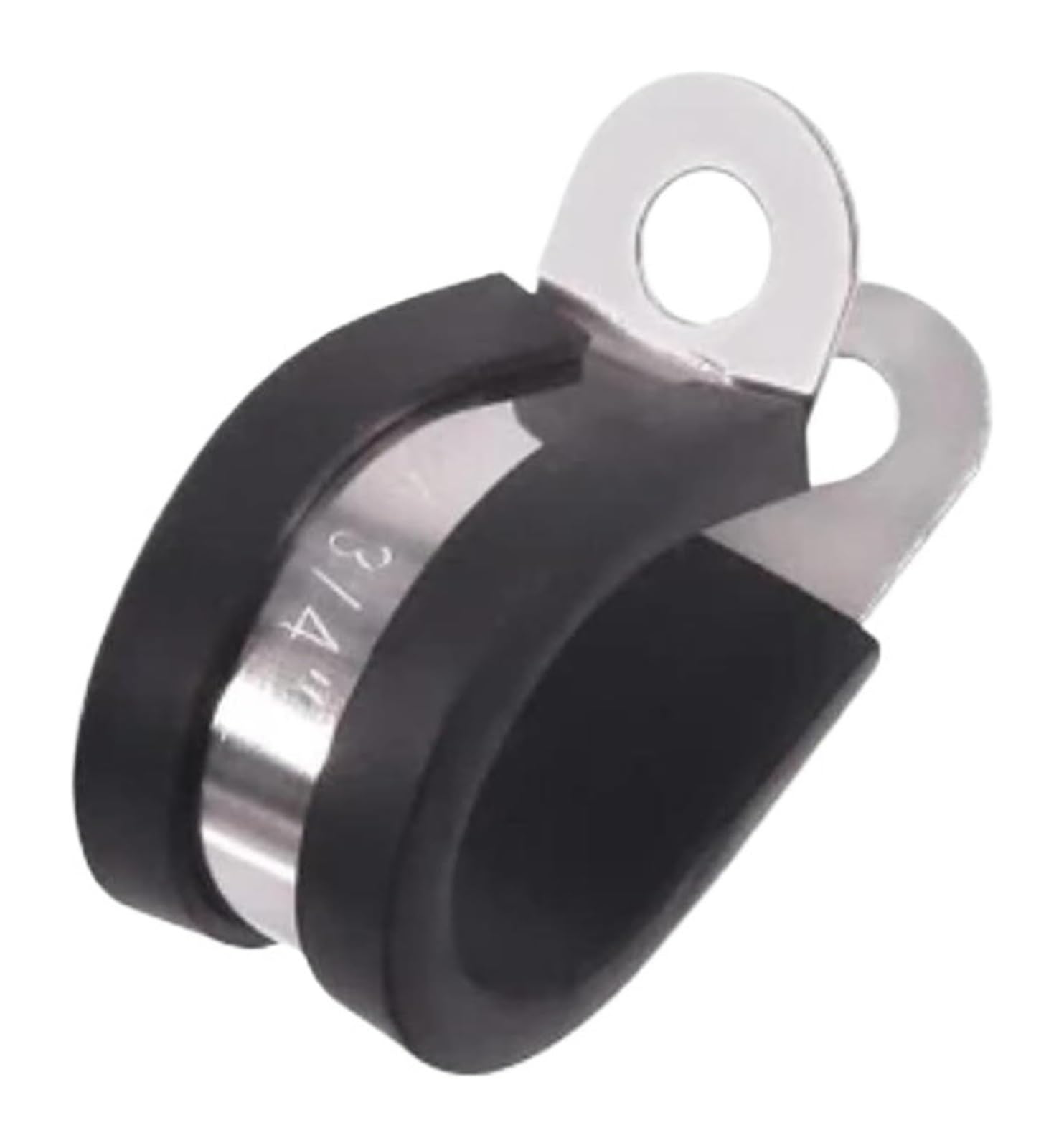Metalowe zaciski do przewodów P-Clips, Zestaw asortymentowy opasek zaciskowych do węża ze stali nierdzewnej 304 typu P, 4-18 mm, 50/80 szt(8-18mm(50pcs))