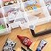 MYMOON HOME Plastic Toy Storage Case Compatible with Mini Brands Collector Toys, Shopkins, Real Littles, and LOL Surprise Series 1, 2, 3, 4, Collectible Compartments for Miniatures, Travel Friendly