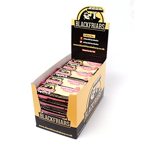 BlackfriarsFlapjack Multipack Bars - Strawberry Fields Flapjacks 25 x 110g | Flapjack Bars Individually Wrapped | Breakfast Bars Suitable for Vegetarians [UK company]
