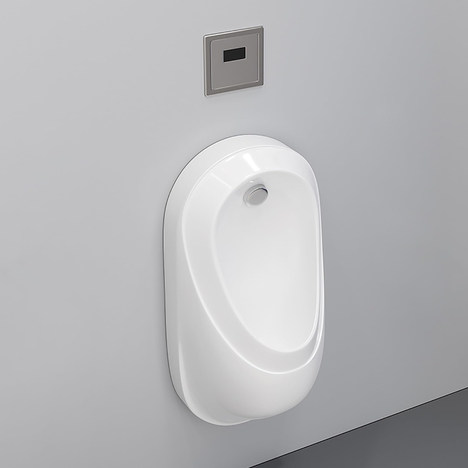 Orinatoio commerciale per uomo, con sensore automatico, in ceramica, con valvola di scarico del sensore, per uso domestico o alberghiero