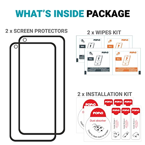 Image of POPIO Xtreme Series Pack of 2 Military-Grade Gorilla Tempered Glass for Nothing Phone 1 | 9H Hardness, Edge-to-Edge Coverage, Anti-Scratch