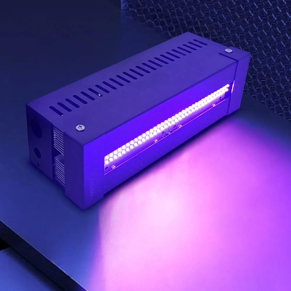 Lampada uv resina, Lampada di polimerizzazione UV 365nm 385nm 395nm 405nm Lampada UV Colla UV Inchiostro Inchiostro Vernice Serigrafia Stampa a getto d'inchiostro Polimerizzazione(1800W,365nm)