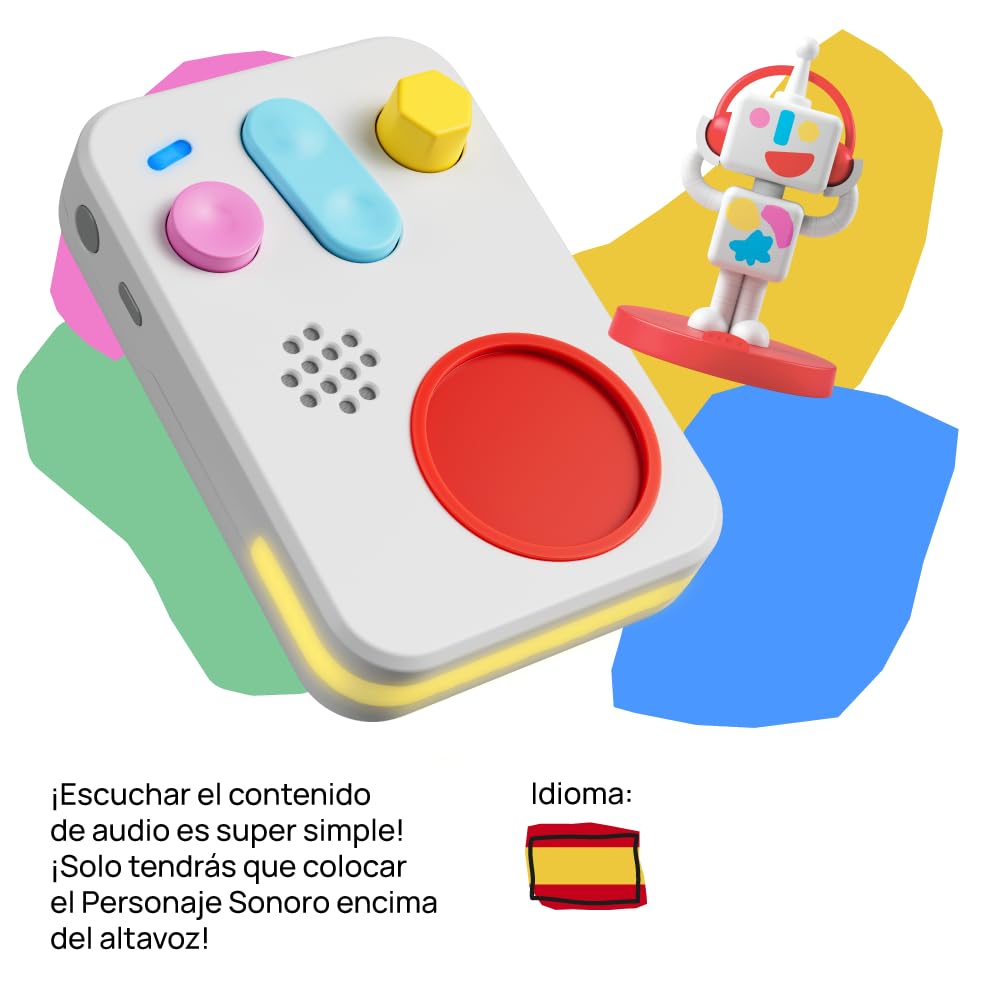 FABA+ Cuentacuentos Interactivo , contenidos de Audio para niños y niñas de 0 a 10 años, Personaje Sonoro Faba•Me, Luz de Noche, Rutina de sueño, Juego Educativo, versión en español