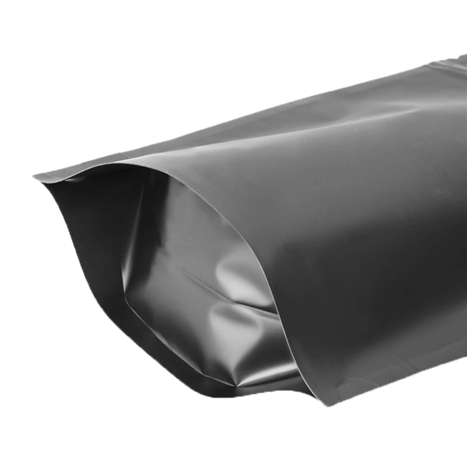 100 Stück Matte Mylar-Folie Standbodenbeutel mit Reißverschluss, wiederverschließbar, wiederverwendbar, Aufreißkerbe, for Lebensmittel, Snacks, gemahlene Kaffeebohnen ，Plastik-Ziploc-Beutel(B