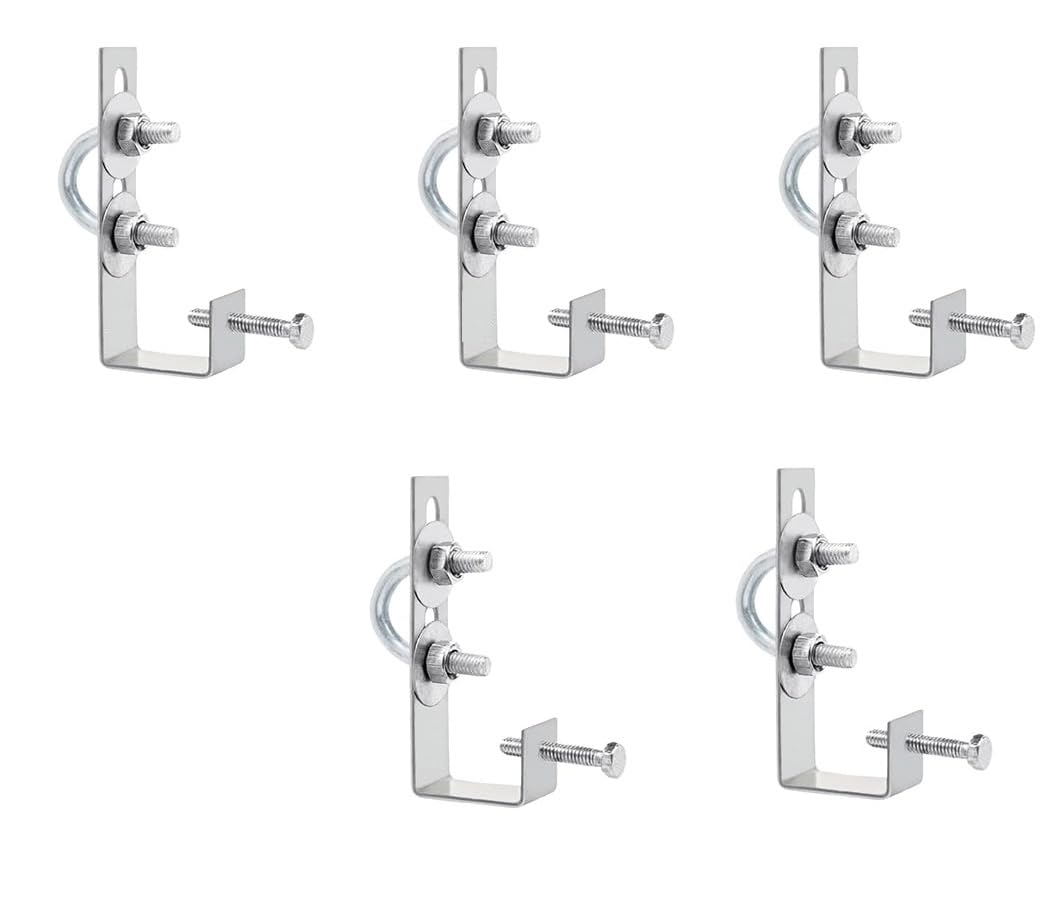 Solar Panel Mounting Clamp 5 Pcs | L-Type Galvanized Iron Solar Clamp Bracket | Solar Panel Mounting Structure-picture-33
