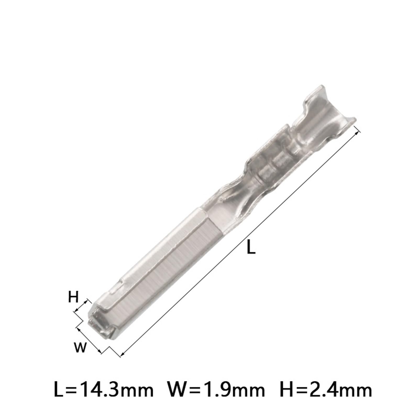 20 Uds. Terminal de prensado automotriz de 1,2 MM, pines de Cable sueltos for conector de Cable eléctrico a prueba de agua 1-1419168-2 1393366-1(200 Pcs)