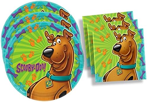 Scooby-Doo Birthday Party Supplies Set Large Plates Plates Napkins Tableware Kit for 16 by Designware image 2
