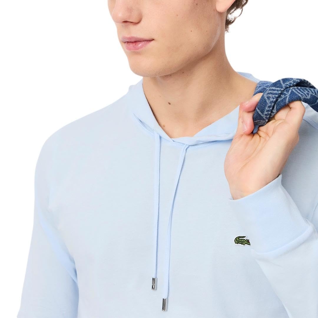 Lacoste Long Sleeved Hooded T-Shirt Camiseta de Manga Larga con Capucha Hombre (Pack de 1)