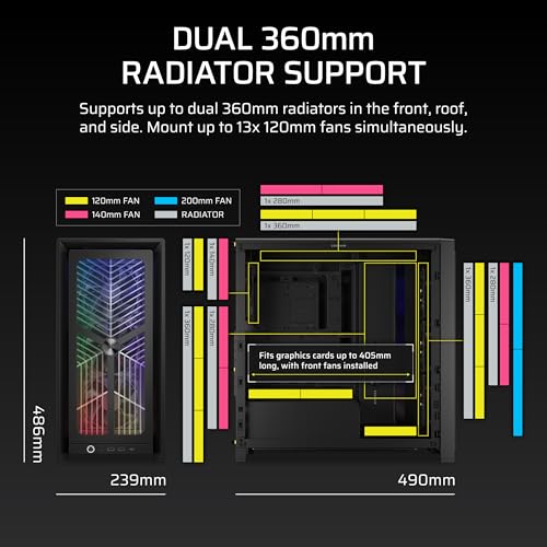 Image of Corsair Frame 4000X RS Modular Mid-Tower ATX PC Case - Black