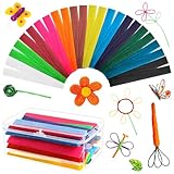 Enjamyo 1200 Pcs Wax Craft Sticks,Bendable Sticky Wax Yarn Sticks in 13 Colors with Plastic Storage Box,Reusable Molding Sculpting Sticks for DIY School Project Art Supplies