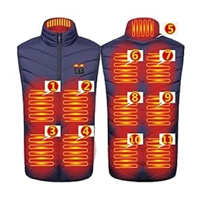 Yokbeer Verwarmd Vest, Warmers Verwarmd Vest Heren Dames Elektrisch, Wasbaar, Warm Winterjack voor Buiten, Kamperen…