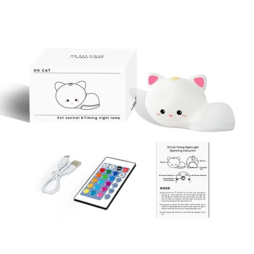 Miniatura 6 de Myratts Linda luz nocturna LED de queso, regulable, para cuarto de bebé, con queso, kawaii, súper blando, de silicona, recargable, con control