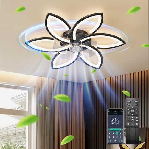 ventilatore da soffitto con luce:Il ventilatore da soffitto con illuminazione, ventilatori e luci può funzionare contemporaneamente/individualmente, dimmerabile con APP telecomando, temperatura colore 3000K-6000K, luminosità 5%-100%, da 1 a 6 livelli di regolazione del volume d'aria, modalità sleep, funzione di memoria , funzione di spegnimento del timer.