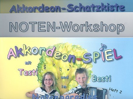 Akkordeonspiel mit Tasti und Basti Band 2: Set (Schule/Workshop/Schatzkiste)