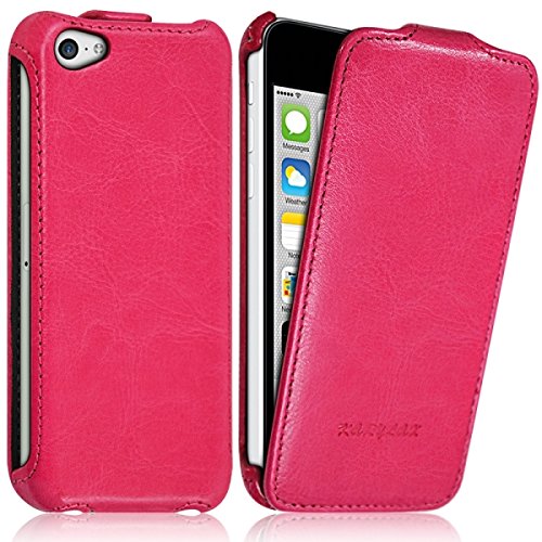 Seluxion   Carcasa rígida con tapa para iPhone 5C (incluye protector de pantalla), color rosa