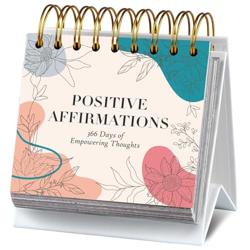 Daily Affirmation Calendar Mother's Day Gift Motivational Quotes Desk Calendar for Women Girls Positive Standing Flip Daily Undated Inspirational Calendar for Classroom Office Desk Decor