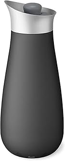 Stainless Steel Carafe with Silicone Lid, 1.5L, Onyx, Triple Layered Vacuum Insulated Container Keeps Drinks Colder for Longer, BPA Free Barware