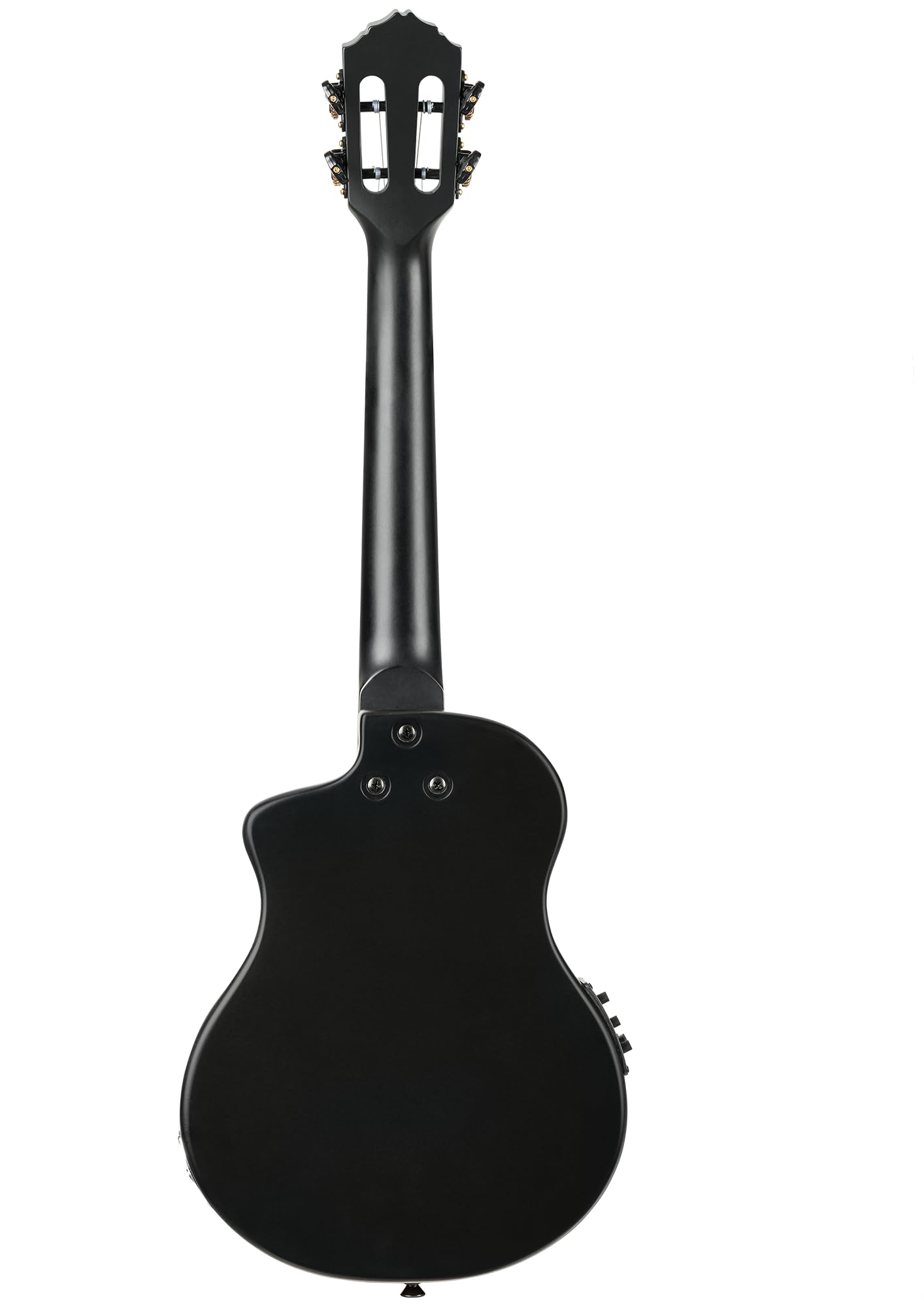 Ortega Guitars Ukulélé Ténor Électro-Acoustique – Corps Plein – Tourplayer Series – Housse Incluse – Épicéa/Okoumé, Noir (RTPS-U-SBK)