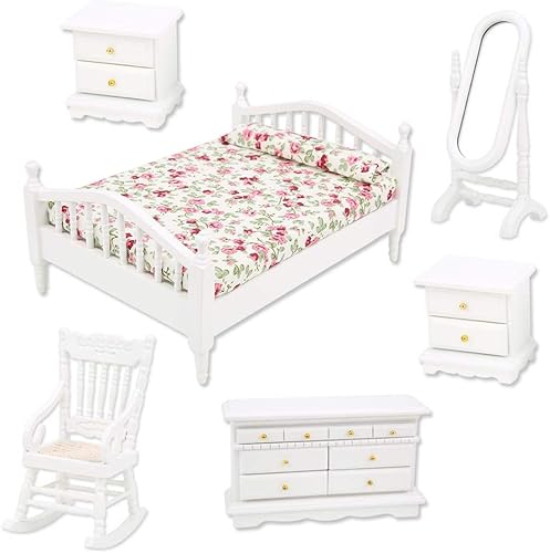 Casa de muñecas en miniatura, decoración de casa de muñecas, muebles de casa de muñecas, escala 1/12, exquisito para casa de muñecas (6