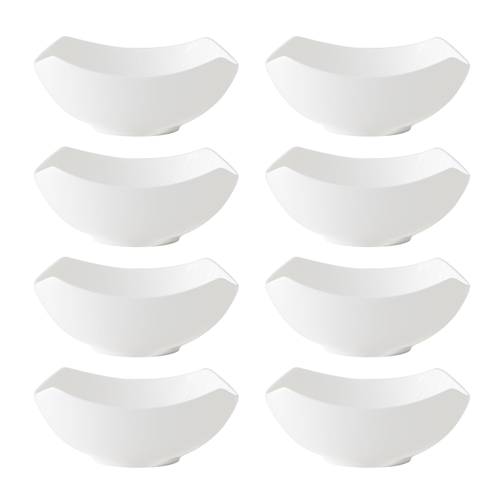 Square Salad Bowl 6.77-Inch Japanese Noodle Soup Bowl Lightweight Microwave Dishwasher Safe Ramen Bowl for Home Kitchen