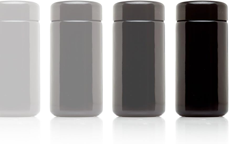 Infinity Jars Tall Screw Top Jar 100 Ml (3.3 fl oz), UV Black Glass Airtight Smell-Proof Container for Coffee, Tea, Dried Goods, Refillable Tall Jar for Long-Term Kitchen Storage Kitchen Pack 10
