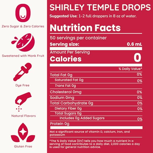 Image of Allways Drops Shirley Temple Water Enhancer | Sugar Free | 50 Servings