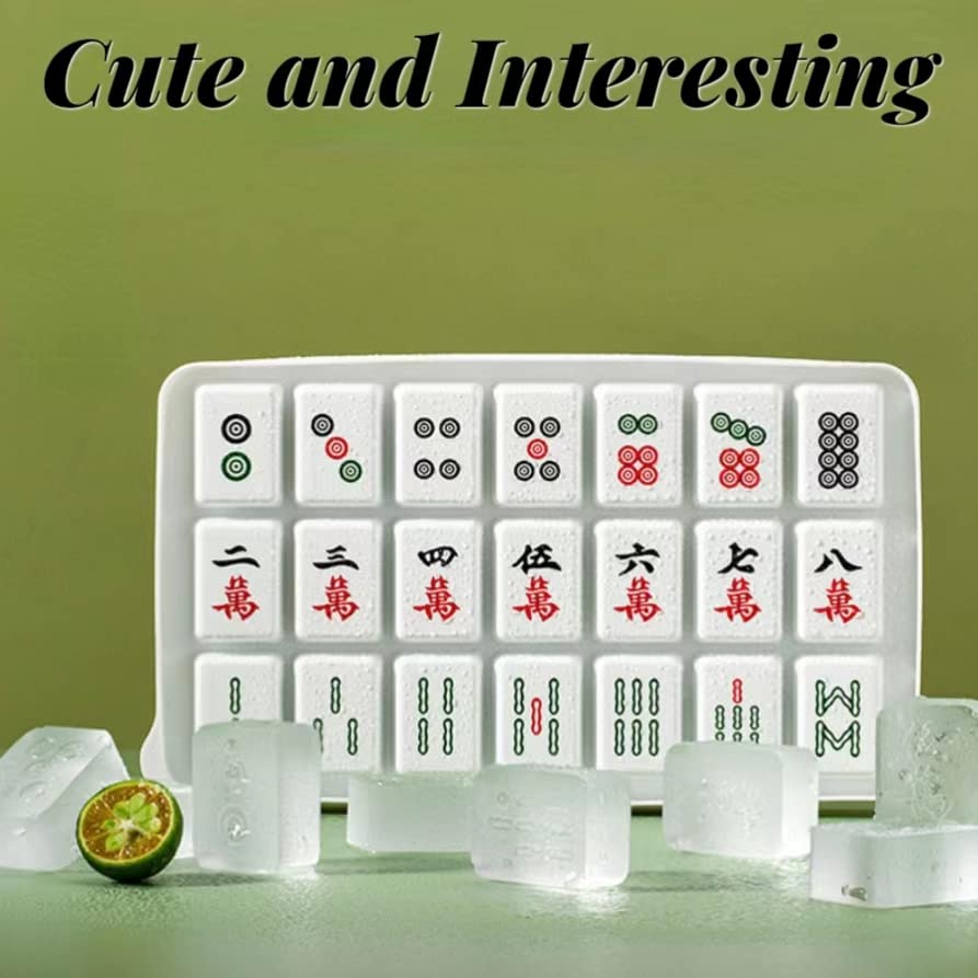 Molde para cubos de hielo clásico de mahjong chino miniatura 6