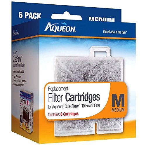 Aqueon Replacement Filter Cartridges (Medium; Pack of 6 cartridges; For Aqueon QuietFlow 10) by Aqueon