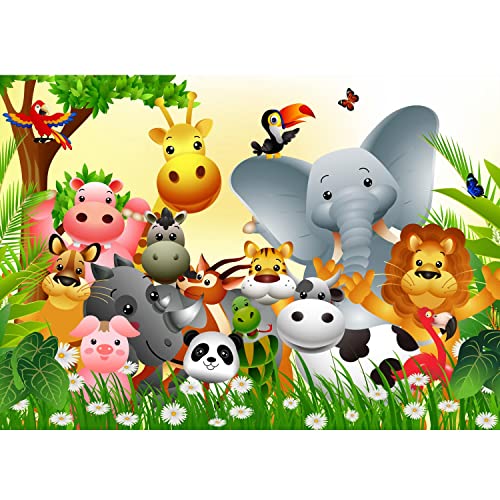 Runa Art Papier peint intissé Les animaux pour les enfants 352 x 250 cm Toison Mur XXL Tableaux Muraux Tapisserie Photo Décoration Murale Salon Chambre Coloré 9366011a