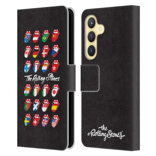 Funda de cuero Samsung S24 5G de The Rolling Stones Head Case Designs tipo libro