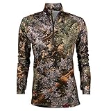 King's Camo XKG Elevation - Camiseta de manga larga con cremallera 1/4, Large, Desierto sombra
