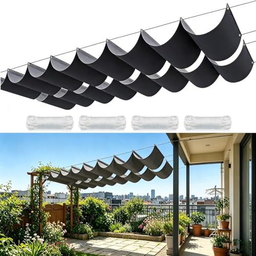 Voile d'ombrage rétractable résistante aux intempéries 110 x 380