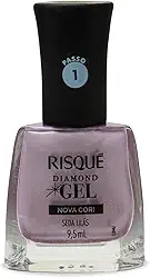 Risqué Esmalte Diamond Gel Seda Lilás Metálico 9,5ml