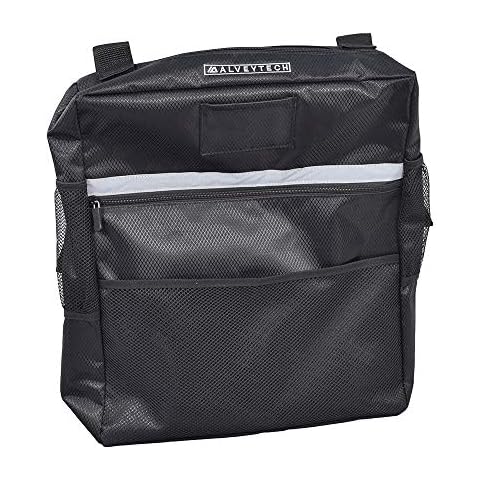 AlveyTech Black Seat Backpack Bag - Durable Ripstop Nylon Organizer Large Backside Bags with Mesh Pockets & Adjustable Fasteners, Storage Accessories for Mobility Scooters, Wheelchairs & Power Chairs Cover
