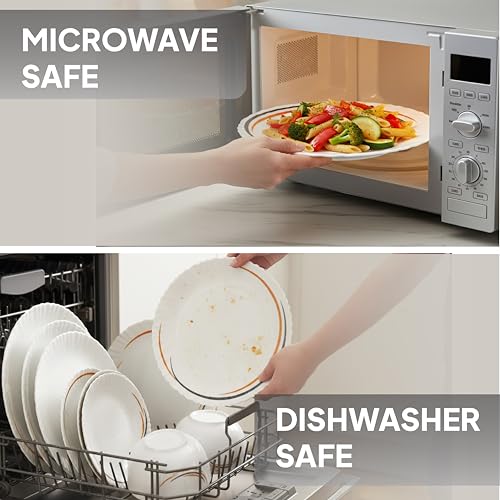 Image of Cello Dazzle Series Opalware Dinner Set 51 Pcs | Golden Arc | Opal Glass, Lightweight & Chip-Resistant | Microwave Safe, Dishwasher Safe | Scratch-Resistant Dinnerware | White
