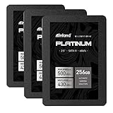 INLAND Platinum 3 Pack 256GB SSD SATA III 6Gb/s 2.5' 7mm TLC 3D NAND Internal Solid State Drive (256GB x 3)