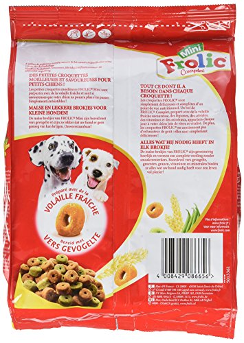 Frolic Mini - Komplettes Trockenfutter mit Geflügel für kleine Hunde – 6 Beutel à 1 kg