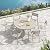 VICLLAX 7 Pieces Outdoor Dining Set, Patio Furniture Set of 6 Patio Stackable Dining Chairs and 47" Outdoor Metal Round Table with Storage Shelf for Lawn Yard, Sandshell Chairs and Sandshell Table
